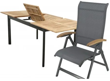 Doppler CONCEPT YELMO FSC 6+1 - záhradné sedenie (hliník / teakové drevo)