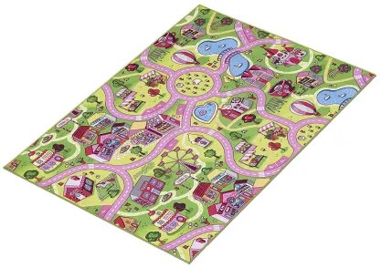 Koberce Breno Kusový koberec SWEET TOWN 26, ružová, viacfarebná,140 x 200 cm
