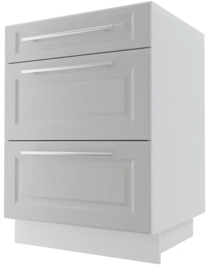 Kuchynská skrinka Emporium D3M/60 light grey stone/biela