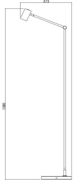 Lucide 36722/03/30 - LED Stmievateľná stojacia lampa TIPIK LED/3W/230V 2700K čierna