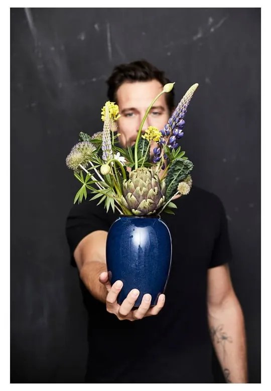 Tmavomodrá kameninová váza (výška 20 cm) Gastro Blue – Bitz