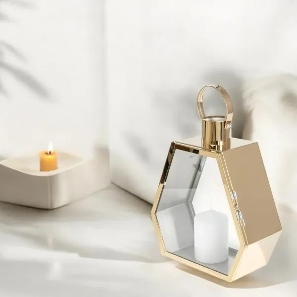 Dekoratívna lucerna 43 cm zlatá