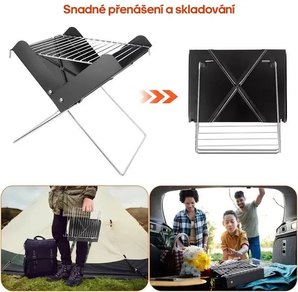 Home & Marker Skladací prenosný gril - GRILLOMATE