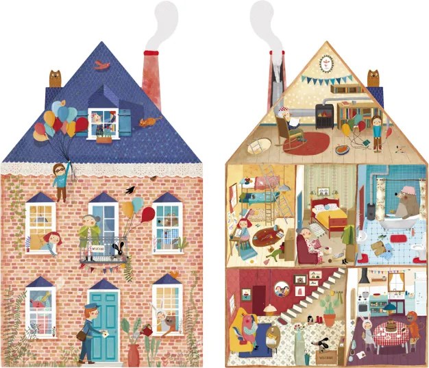 Londji Obojstranné Puzzle 36ks: Welcome to my home