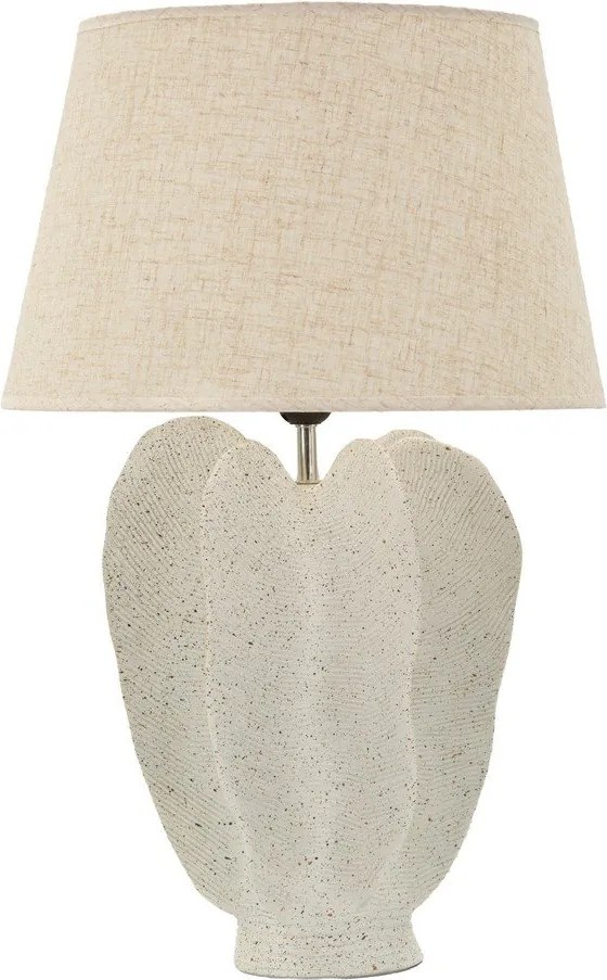 Krémová stolová lampa s textilným tienidlom (výška 63 cm) Ester – Mauro Ferretti
