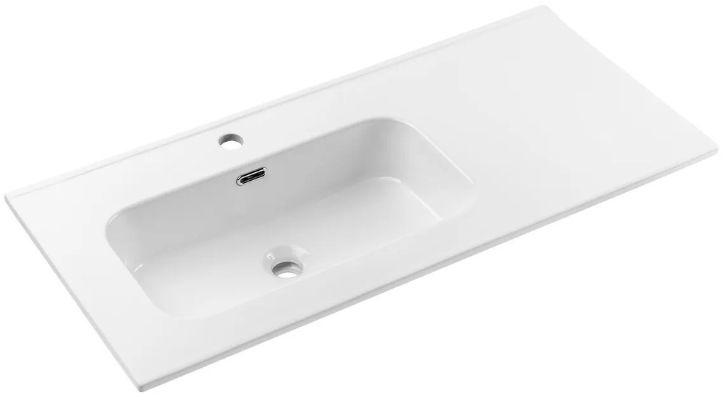 Keramické umývadlo Go 100 cm vľavo biele