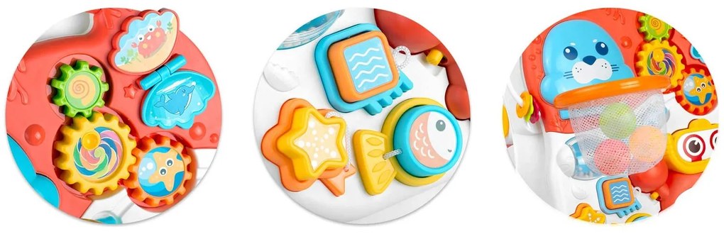 Ricokids Vzdelávacie chodítko 2 v 1 RK-810 biely a červený