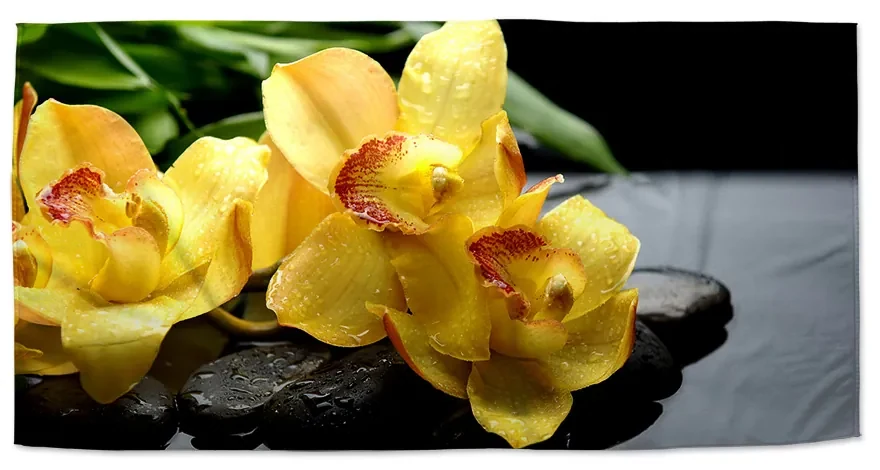 Sablio Uterák Žlté Orchidey - 50x100 cm