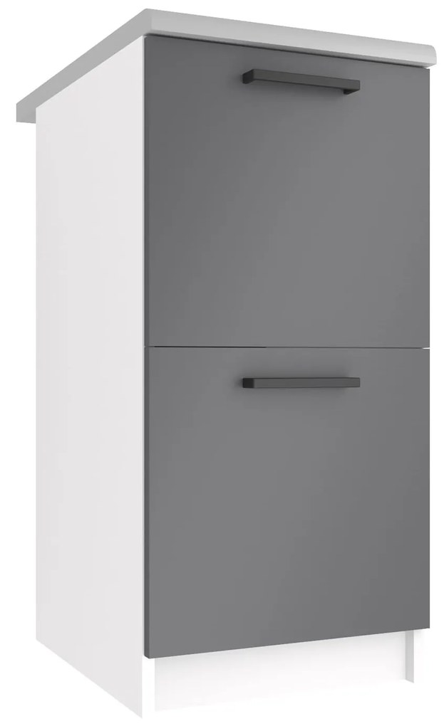 Kuchynská skrinka Belini spodná 40 cm šedý mat s pracovnou doskou  TOR SD2-40/0/WT/SR/0/B1