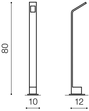 LED vonkajšia lampa Agape 80
