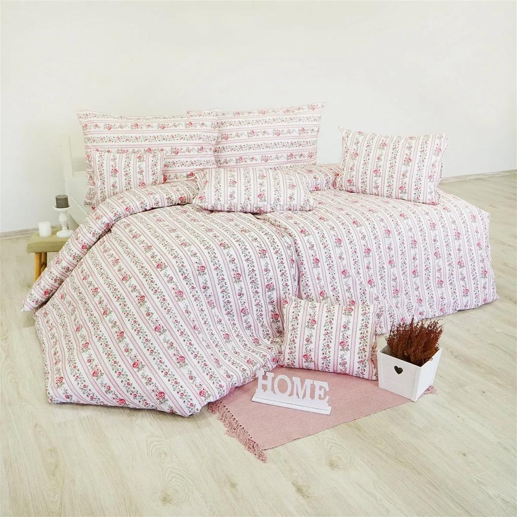 Obliečky bavlnené Marína ružové EMI: Štandardný set jednolôžko obsahuje 1x 140x200 + 1x 70x90