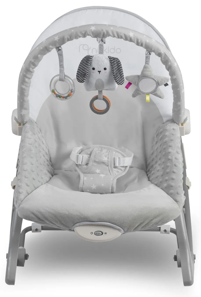 Hojdacie lehátko Nukido s vibráciou - sivé