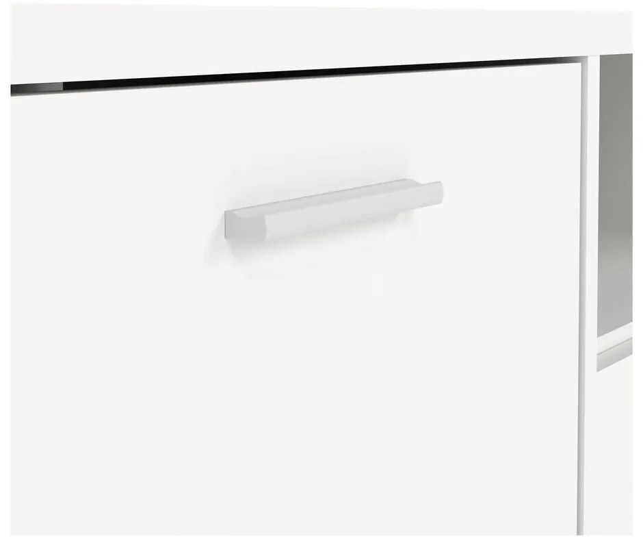 Biely TV stolík 147x38 cm Media – Tvilum