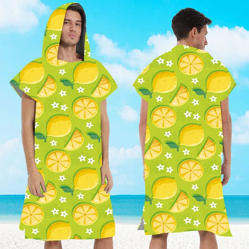 Plážové pončo LEMONS zelené 80x145 cm