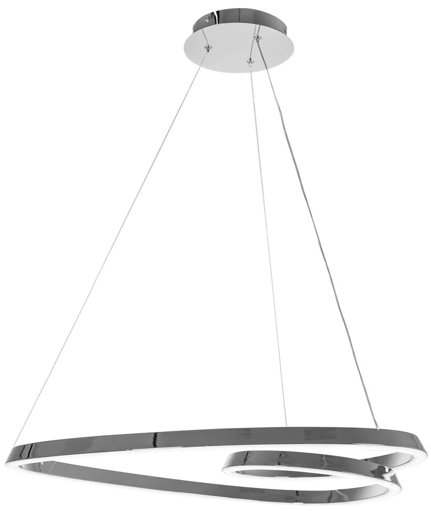 Toolight Toolight, Moderné LED stropné svietidlo + diaľkové ovládanie APP7798-cp, chróm, OSW-05503