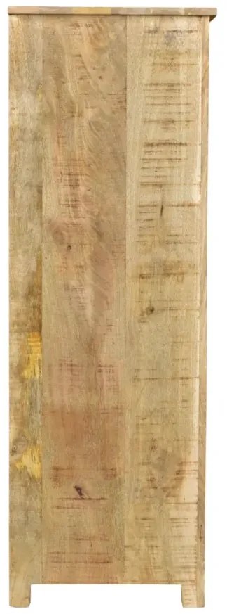furniture-nabytek.cz - Masívna komoda Pune z mangového dreva, lakovaná, prírodná farba – 40×43×125 cm
