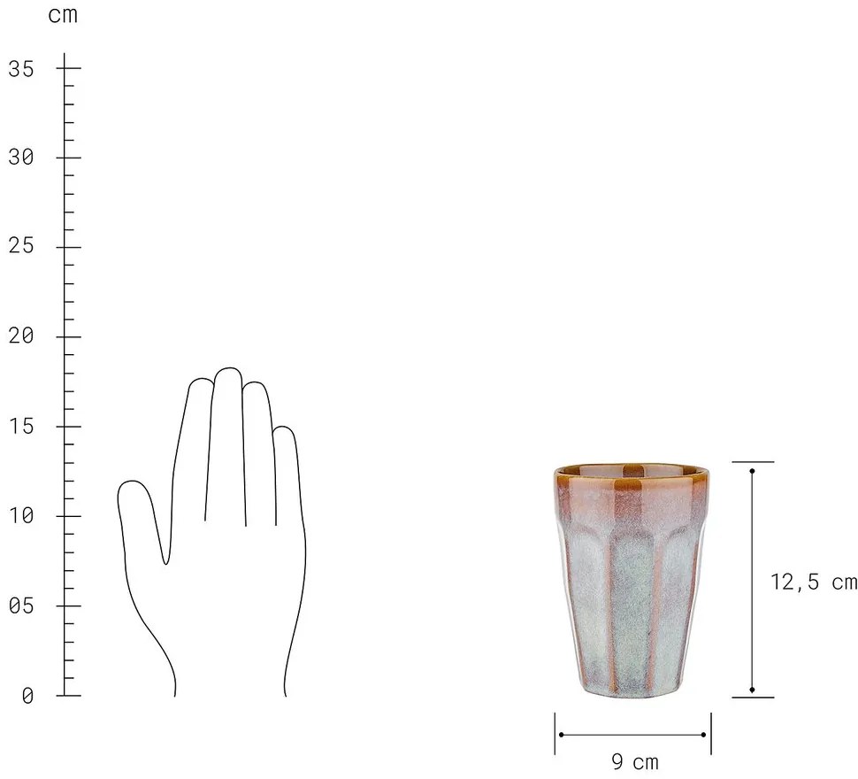 BERGAMO Hrnček Latte macchiato 330 ml - šedohnedá
