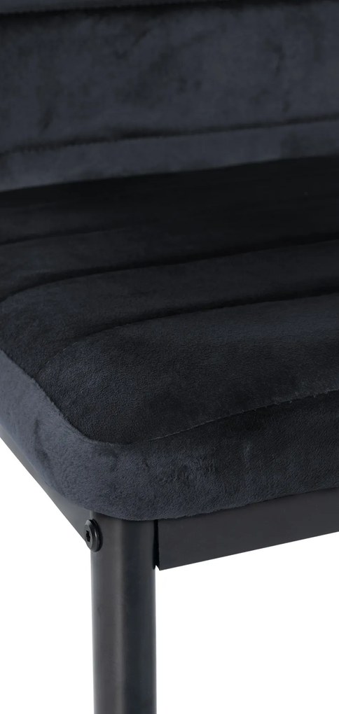 Jedálenská stolička Mayfair - zamat - Čierna