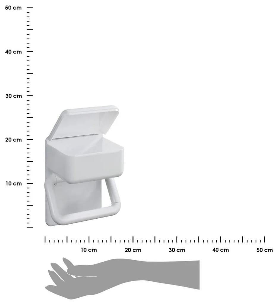 Držiak toaletného papiera Wenko 2v1 biely