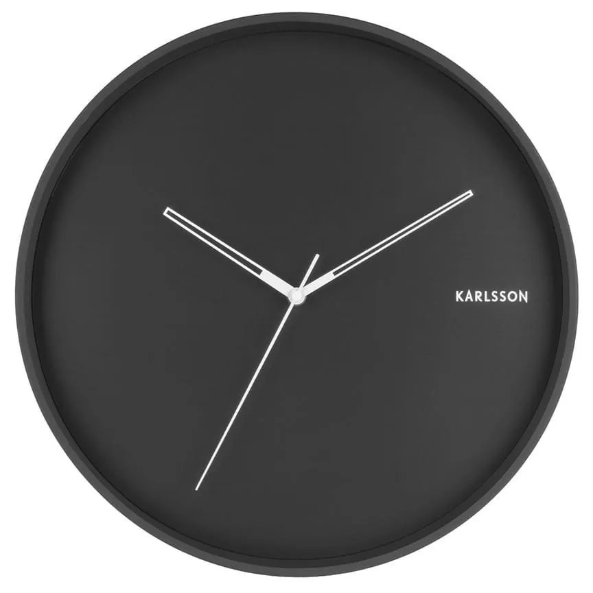 Nástenné hodiny Hue Metal čierna ø 40 cm × 4,5 cm