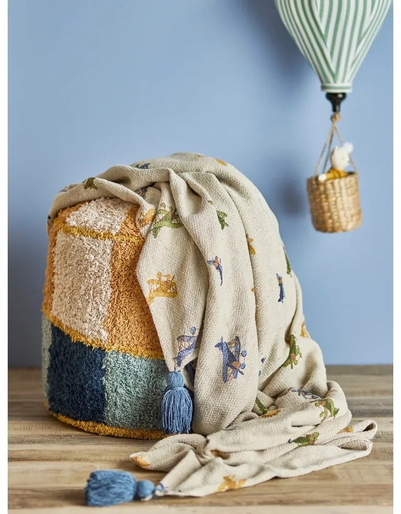 Krémová detská deka 130x160 cm Plane – Bloomingville Mini