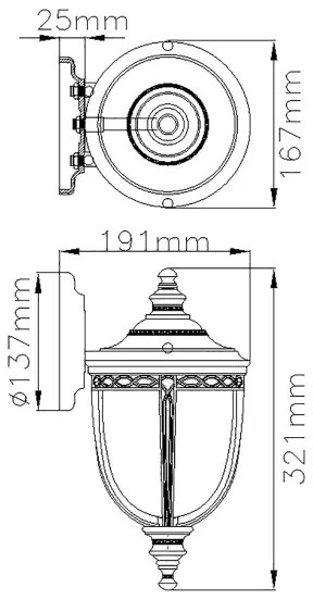 Feiss - Vonkajšie nástenné svietidlo ENGLISH BRIDLE 1xE27/60W/230V IP44