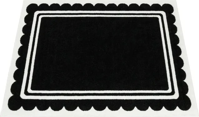 Detský koberec LIMA M138A čierny / biely