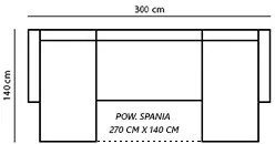 Rohová sedačka Salim (čierna + biela). Vlastná spoľahlivá doprava až k Vám domov. 1066942