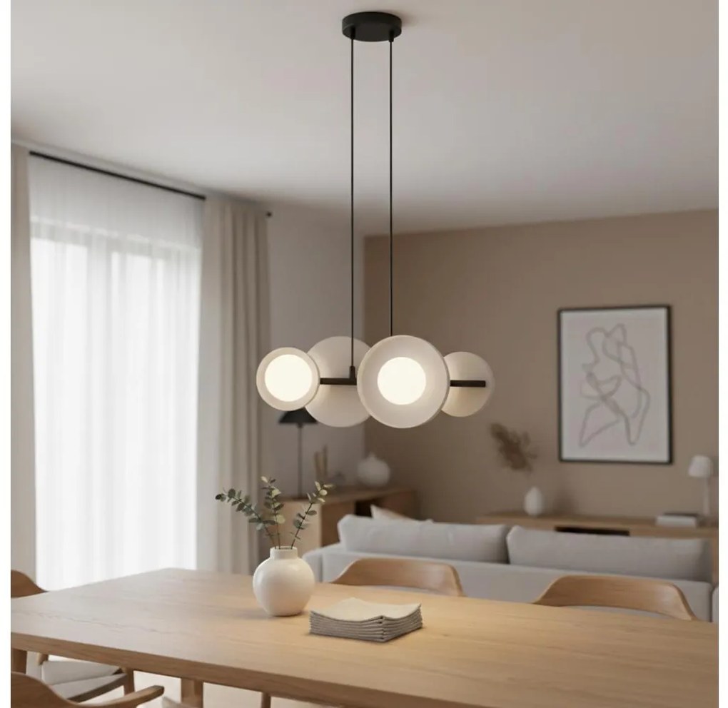 Závesný luster na lanku MODEL 4xG9/8W/230V biely