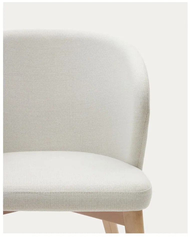 Krémovobiele čalúnené jedálenské kreslo Darice – Kave Home