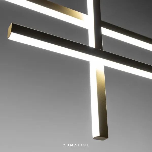 Zuma Line 22008P-BK/GD - LED Luster na lanku EDGE LED/42W/230V 3000/4000/6000K