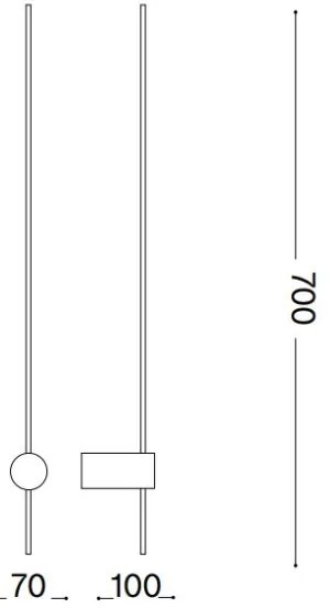 Ideal Lux - LED Nástenné svietidlo ESSENCE LED/12W/230V 2700K 70 cm CRI 90 čierna