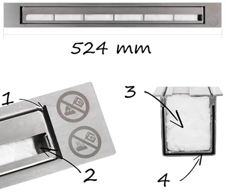 Závesný biokrb na stenu AIASA ČIERNY 90x40x12