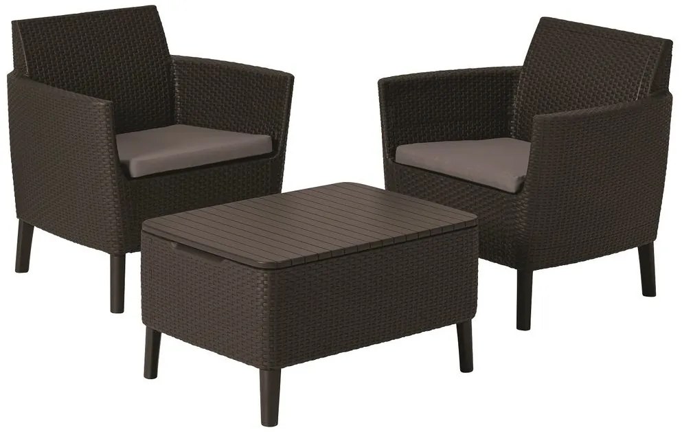 Allibert SALEMO balcony 54578 Záhradný polyratanový set - hnedá