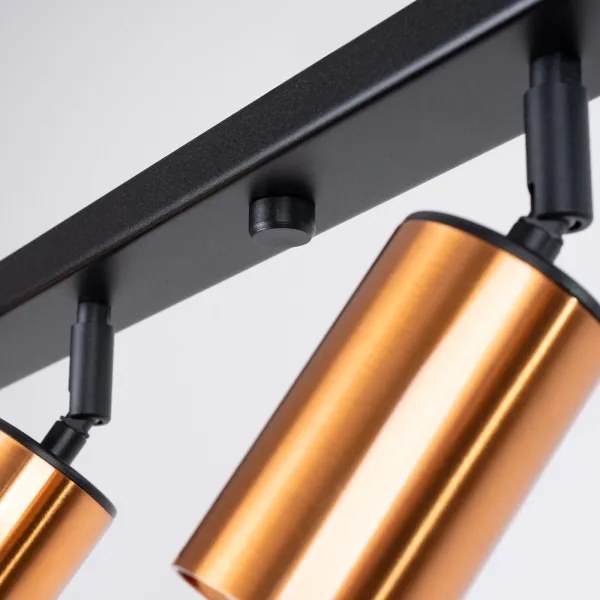 Sollux SL.1380 - Bodové svietidlo WINX 6xGU10/10W/230V čierna/meď