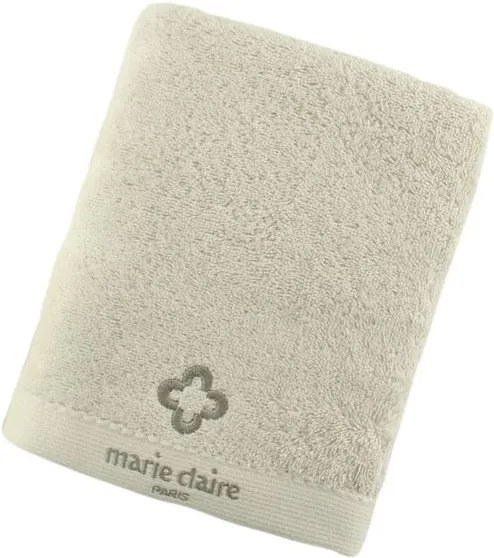 Sivý uterák z česanej bavlny Marie Claire, 90 × 50 cm