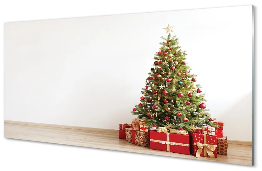 Nástenný panel  Ozdoby na vianočný stromček darčeky 140x70cm