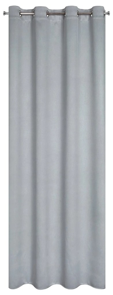 ZATEMŇOVACÍ ZÁVES NA KRÚŽKOCH CARLO 135X250 CM STRIEBORNÁ