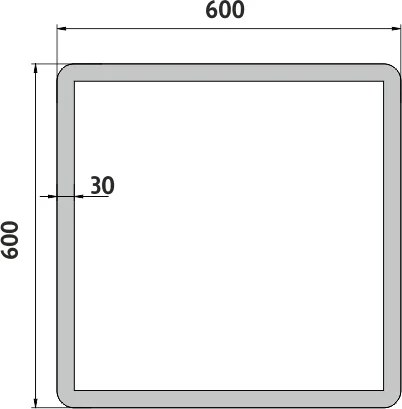 Nimco LED zrkadlo 600x600 - ZP 19066