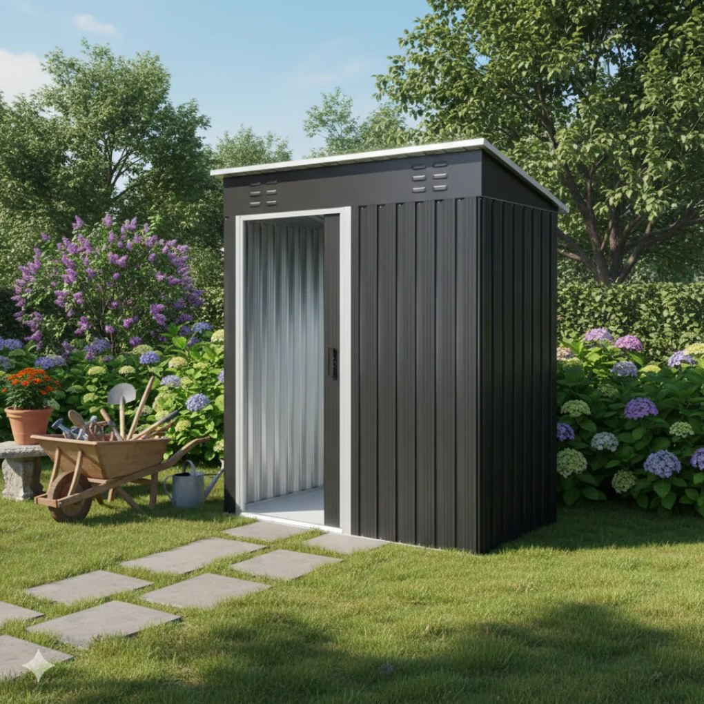 Záhradný domček na náradie M, 162x86x181cm, antracitová Jurhan