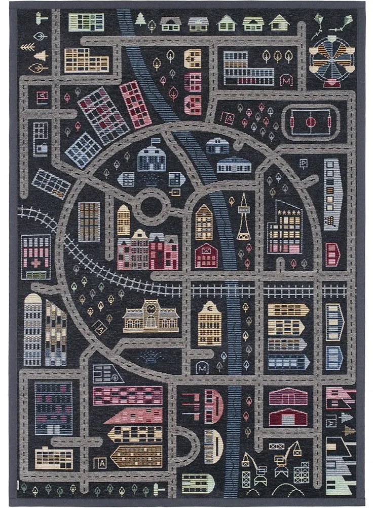 Čierny obojstranný detský koberec Narma Ülejõe, 160 x 230 cm