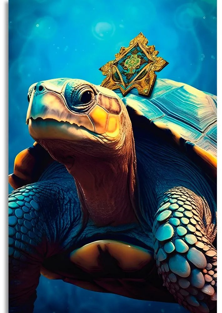 Obraz modro-zlatá korytnačka