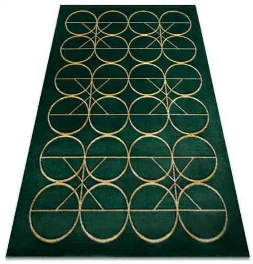 Koberec EMERALD exkluzívne 1010 glamour, štýlový kruhy zelené / zlato Veľkosť: 180x270cm