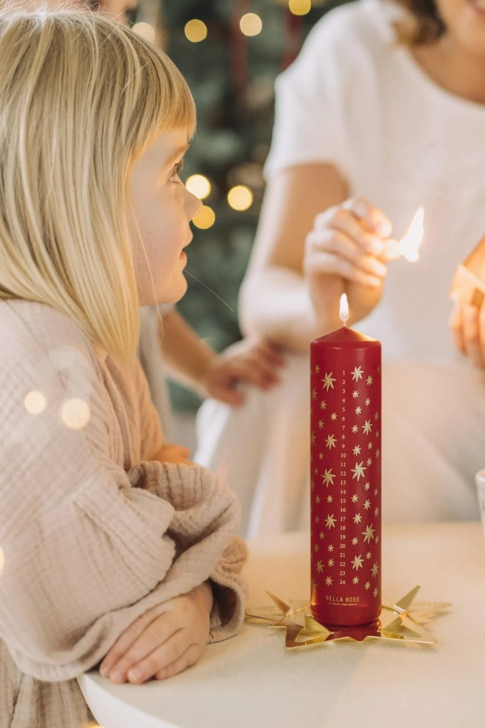 Bella Rose Adventná sviečka Hviezdičky