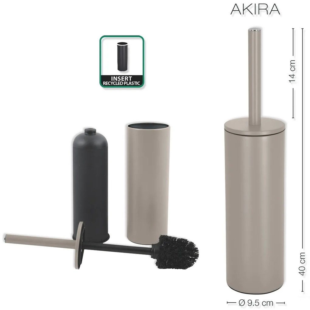 Spirella WC kefa Akira, matná sivohnedá