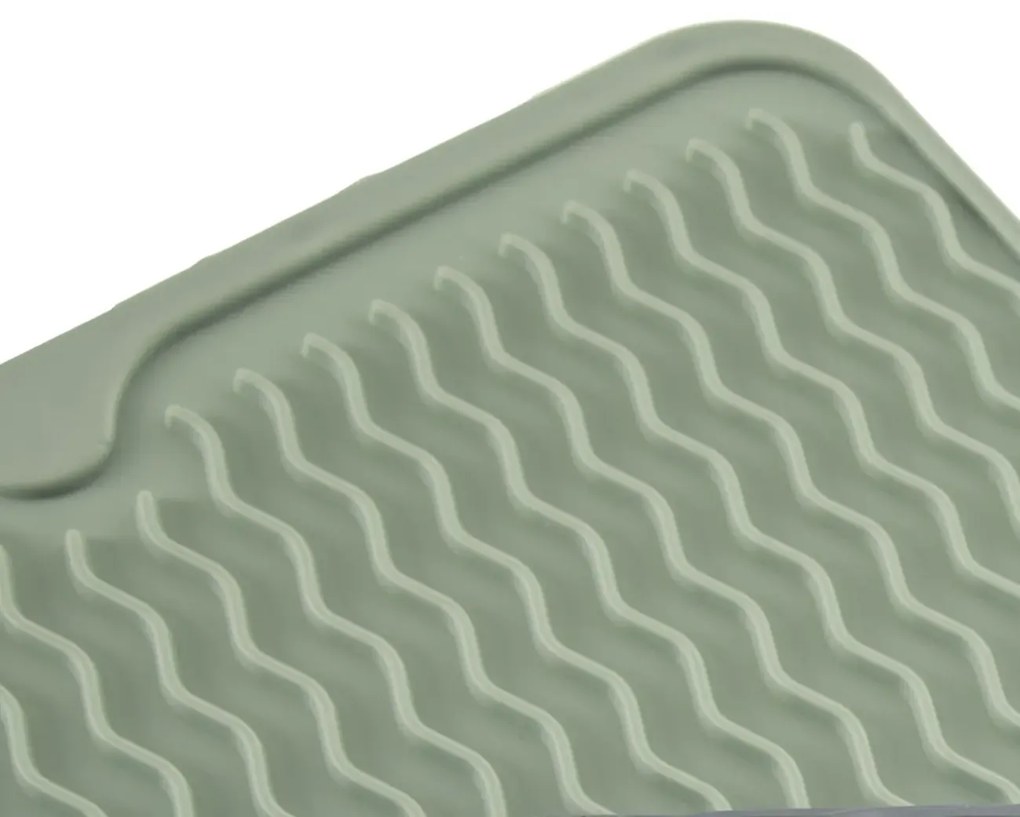 Orion Silikónový odkvapkávač k drezu, matne zelený