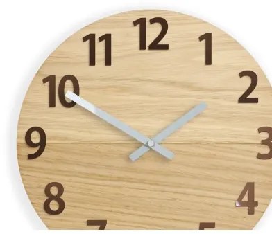 Sammer Kvalitné dubové nástenné hodiny - medené  33 cm AmadeuszWoodCopper