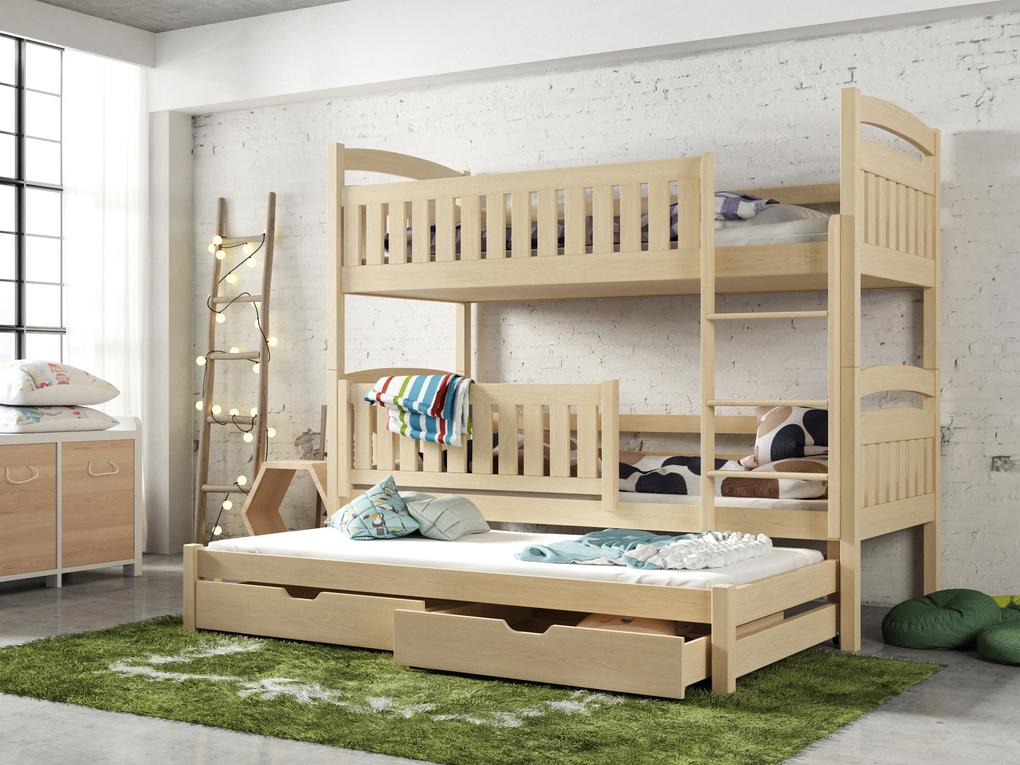 Detská posteľ 90 x 190 cm BLAIR (s roštom a úl. priestorom) (borovica). Vlastná spoľahlivá doprava až k Vám domov. 1013248