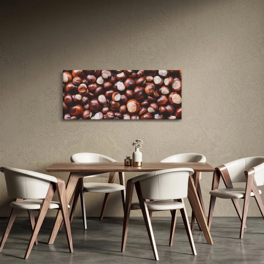 Obraz - Zrelé gaštany (120x50 cm)