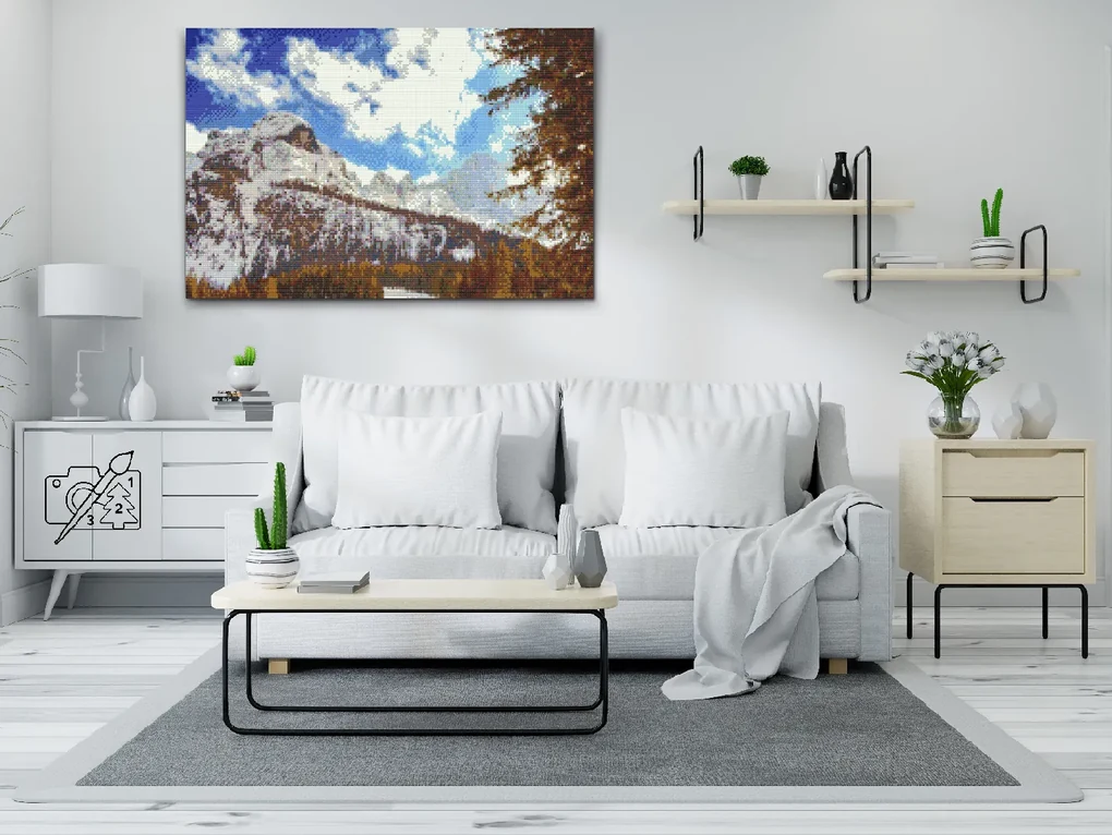 Gario Diamantové maľovanie Monte Civetta, Dolomity 2 Rozmery: 60 x 40 cm, Rámovanie: Iba zrolované plátno, Diamanty: Okrúhle